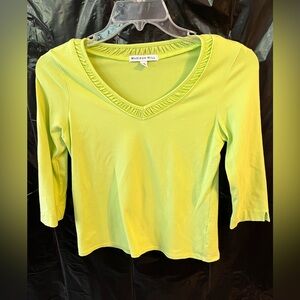 Lime Sugar Green V Neck by Madison Hill
